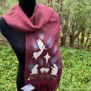 Christmas Themed Alpaca Scarf